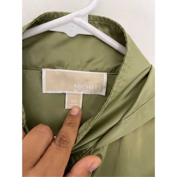 MICHAEL Michael Kors Olive Green Hooded Blouse - Picture 7 of 7